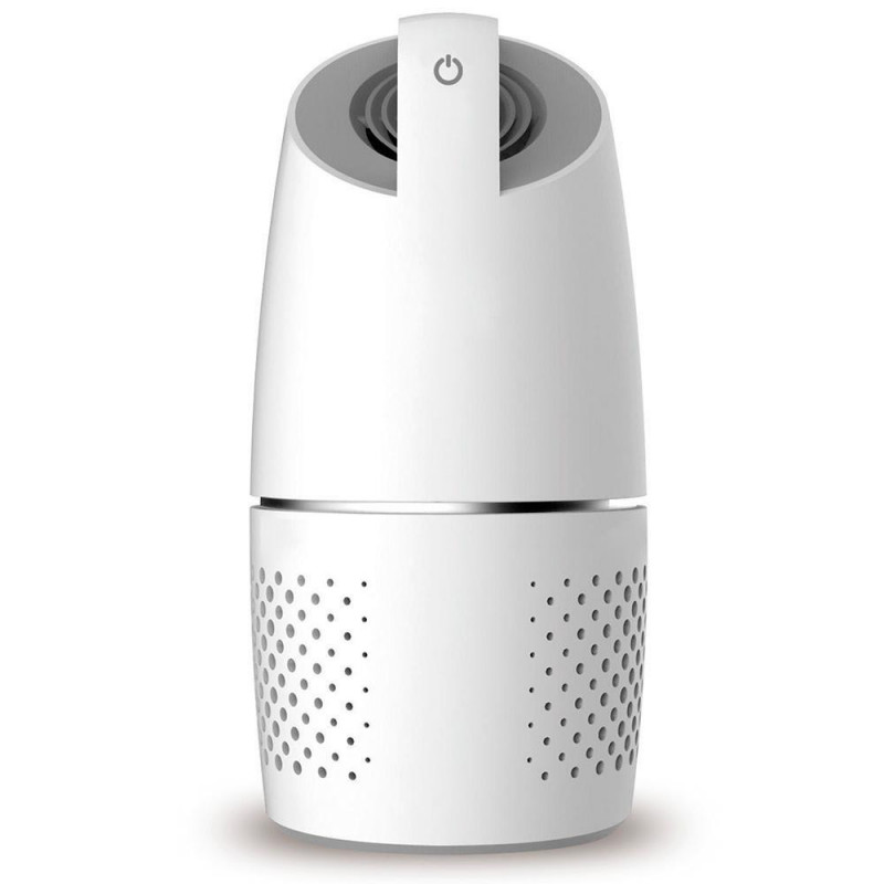 Purificator de aer pentru automobil OBERON 05A, 8m³/h, 360°, Ultra silentios, Hepa + ionizator, LED, Alb