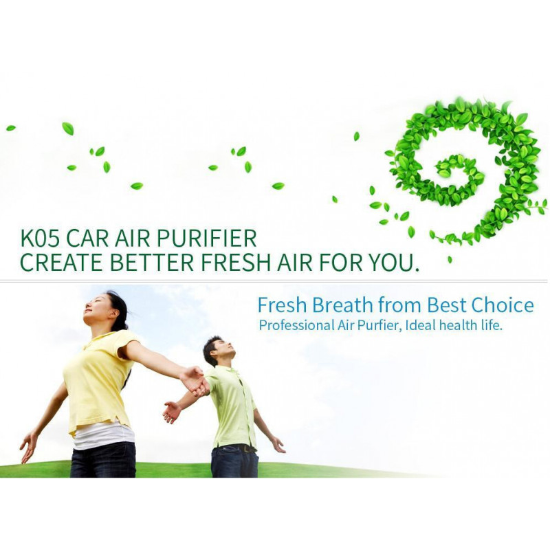 Purificator de aer pentru automobil OBERON 05A, 8m³/h, 360°, Ultra silentios, Hepa + ionizator, LED, Alb