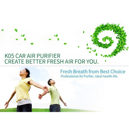 Purificator de aer pentru automobil OBERON 05A, 8m³/h, 360°, Ultra silentios, Hepa + ionizator, LED, Alb