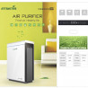 Purificator de aer Attractive Oberon 350, 85W, Pana la 65 m², 350 m³/h, 3 viteze, Wi-Fi, Ionizare, Senzori inteligenti, Telecomanda, Ecran tactil, Alb/Negru
