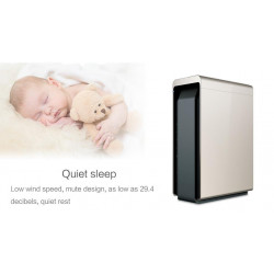 Purificator de aer Attractive Oberon 350, 85W, Pana la 65 m², 350 m³/h, 3 viteze, Wi-Fi, Ionizare, Senzori inteligenti, Telecomanda, Ecran tactil, Alb/Negru