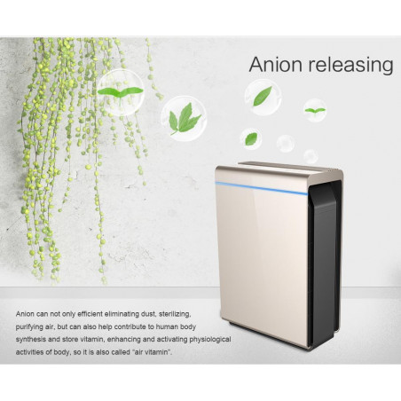 Purificator de aer Attractive Oberon 350, 85W, Pana la 65 m², 350 m³/h, 3 viteze, Wi-Fi, Ionizare, Senzori inteligenti, Telecomanda, Ecran tactil, Alb/Negru