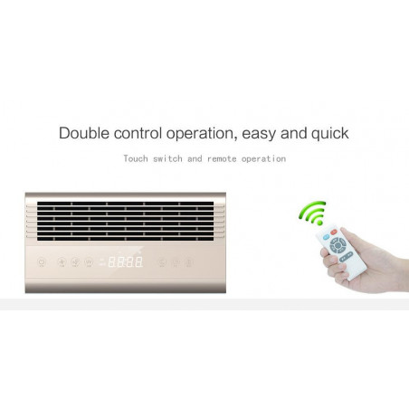 Purificator de aer Attractive Oberon 350, 85W, Pana la 65 m², 350 m³/h, 3 viteze, Wi-Fi, Ionizare, Senzori inteligenti, Telecomanda, Ecran tactil, Alb/Negru