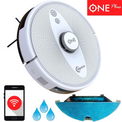 Aspirator robot MAGNUM ONE Plus, Li-ion 3200 mAh, 50W, 3000 Pa, 0.6 L, Wi-Fi, Control vocal, Curatare uscata / umeda, Programare, HEPA, Recunoastere camera, Alb
