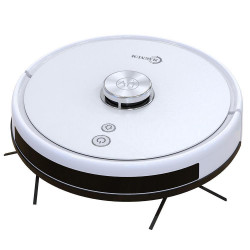 Robot aspirator cu lampa de sterilizare UVC MAGNUM UV+, Li-ion 5200 mAh, 50W, 3000 Pa, 3 trepte, Wi-Fi, Autonomie de pana la 280 min, Pana la 250 m², Alb