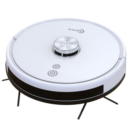 Robot aspirator cu lampa de sterilizare UVC MAGNUM UV+, Li-ion 5200 mAh, 50W, 3000 Pa, 3 trepte, Wi-Fi, Autonomie de pana la 280 min, Pana la 250 m², Alb