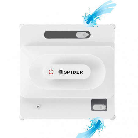 Robot curatare geamuri Spider SPRAY 2, 75W, 50 ml, 3800Pa, 3 miscari, Baterie incorporata, Pulverizare, Alb