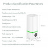 Umidificator de aer si sterilizator 2in1 Atractiv BREEZE, Pana la 40 m², 8 l, 360ml/h, 3 trepte, Ecran tactil, Ceata de apa si sterilizare, Alb