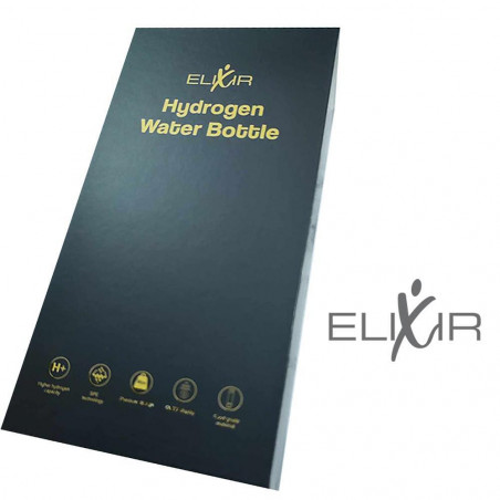 Sticla pentru apa portabila cu hidrogen Elixir, 1.2W, Baterie 1800 mAh, 260 ml, Afisaj OLED, Incarcare USB, Argintiu