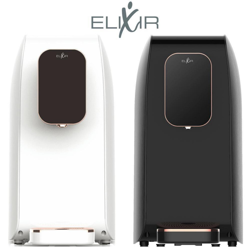 Aparat pentru purificarea si incalzirea apei de la robinet ELIXIR, 2100W, 38-99°C, Osmoza inversa, Imbogatire minerala, Negru