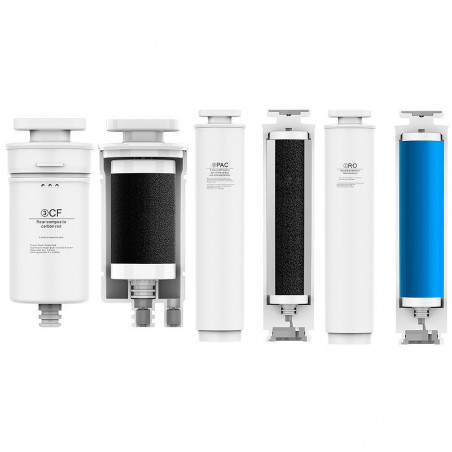 Aparat pentru purificarea si incalzirea apei de la robinet ELIXIR, 2100W, 38-99°C, Osmoza inversa, Imbogatire minerala, Negru