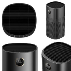 Purificator de aer Attractive OBERON 520, 50W, Pana la 62 m², Wi-Fi, 5 viteze, Temporizator, Mod de noapte, Telecomanda, Senzor inteligent de poluare, Negru