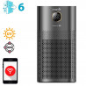 Purificator de aer atractiv OBERON 520, 50W, Pana la 62 m², Wi-Fi, 5 viteze, Temporizator, Mod de noapte, Telecomanda, Senzor inteligent de poluare, Gri inchis