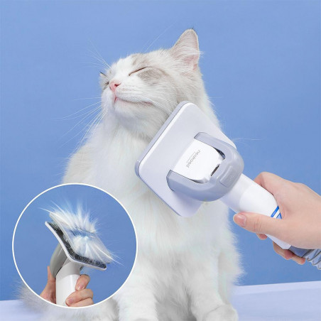 Aparat grooming animale de companie NEAKASA P2 Pro, 400W, 10500 Pa, 2 L, 5 duze, 3 trepte de aspiratie, Alb