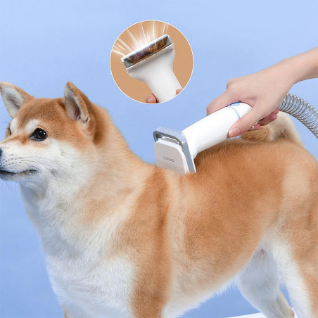 Aparat grooming animale de companie NEAKASA P2 Pro, 400W, 10500 Pa, 2 L, 5 duze, 3 trepte de aspiratie, Alb