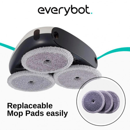 Robot curatare podele Everybot TS300, 27W, 300 ml, Umeda/uscata, Autonomie pana la 200 min, 6 moduri, Senzor anti-cadere/coliziune, Alb