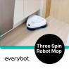Robot curatare podele Everybot TS300, 27W, 300 ml, Umeda/uscata, Autonomie pana la 200 min, 6 moduri, Senzor anti-cadere/coliziune, Alb