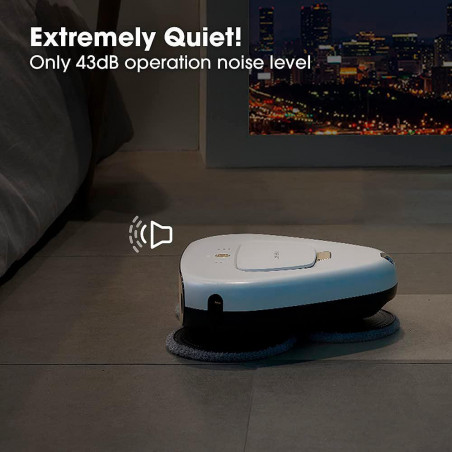 Robot curatare podele Everybot TS300, 27W, 300 ml, Umeda/uscata, Autonomie pana la 200 min, 6 moduri, Senzor anti-cadere/coliziune, Alb