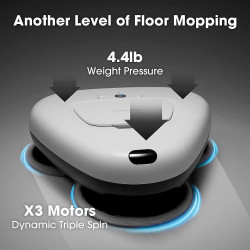 Robot curatare podele Everybot TS300, 27W, 300 ml, Umeda/uscata, Autonomie pana la 200 min, 6 moduri, Senzor anti-cadere/coliziune, Alb