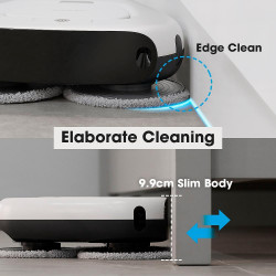 Robot curatare podele Everybot TS300, 27W, 300 ml, Umeda/uscata, Autonomie pana la 200 min, 6 moduri, Senzor anti-cadere/coliziune, Alb