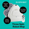 Robot curatare podele Everybot TS300, 27W, 300 ml, Umeda/uscata, Autonomie pana la 200 min, 6 moduri, Senzor anti-cadere/coliziune, Alb