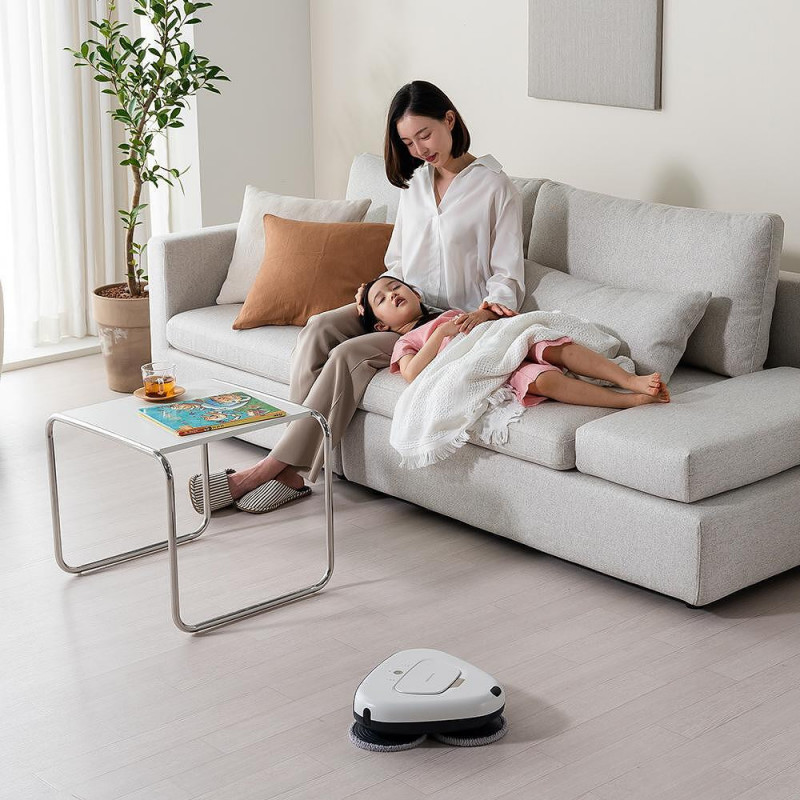 Robot curatare podele Everybot TS300, 27W, 300 ml, Umeda/uscata, Autonomie pana la 200 min, 6 moduri, Senzor anti-cadere/coliziune, Alb