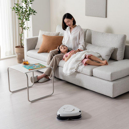 Robot curatare podele Everybot TS300, 27W, 300 ml, Umeda/uscata, Autonomie pana la 200 min, 6 moduri, Senzor anti-cadere/coliziune, Alb
