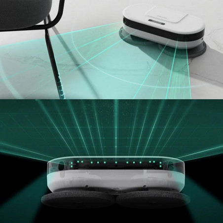 Robot curatare podele Everybot EDGE 2 RS350, 27W, 210 ml, Umeda/uscata, Autonomie pana la 200 min, 7 moduri, Senzor anti-cadere/coliziune, Alb