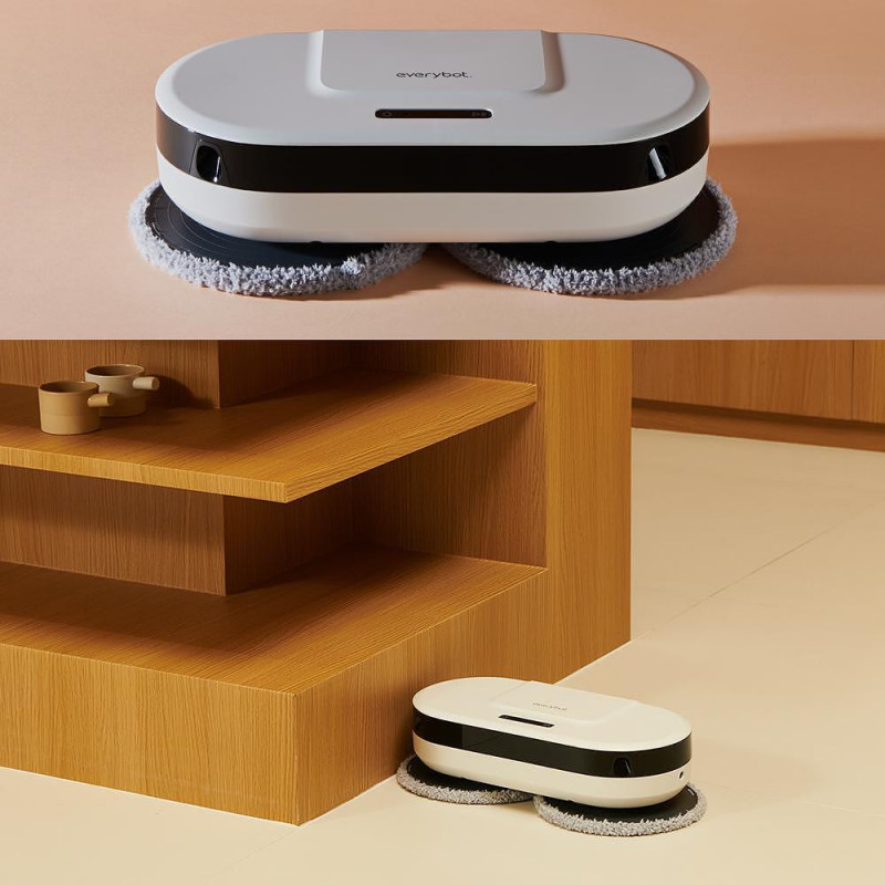 Robot curatare podele Everybot EDGE 2 RS350, 27W, 210 ml, Umeda/uscata, Autonomie pana la 200 min, 7 moduri, Senzor anti-cadere/coliziune, Alb