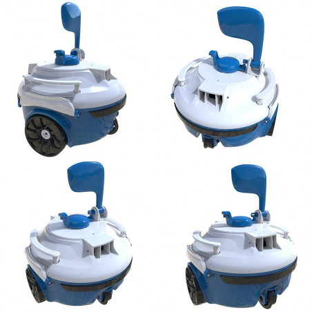 Robot de curatare piscine fara fir Wybot SPA 10, 2600 mAh, 28 W, Pentru pana la 10 m², 4 roti, Autonomie 30 min., Albastru