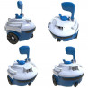 Robot de curatare piscine fara fir Wybot SPA 10, 2600 mAh, 28 W, Pentru pana la 10 m², 4 roti, Autonomie 30 min., Albastru