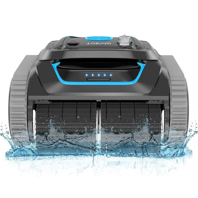 Robot curatare piscine fara fir Wybot S1, 80W, Li-Ion 6400 mAh, Pana la 120 m², 6 moduri, SMART, Autonomie pana la 200 min, Auto-parcare, Auto-revers, IPX8, Negru