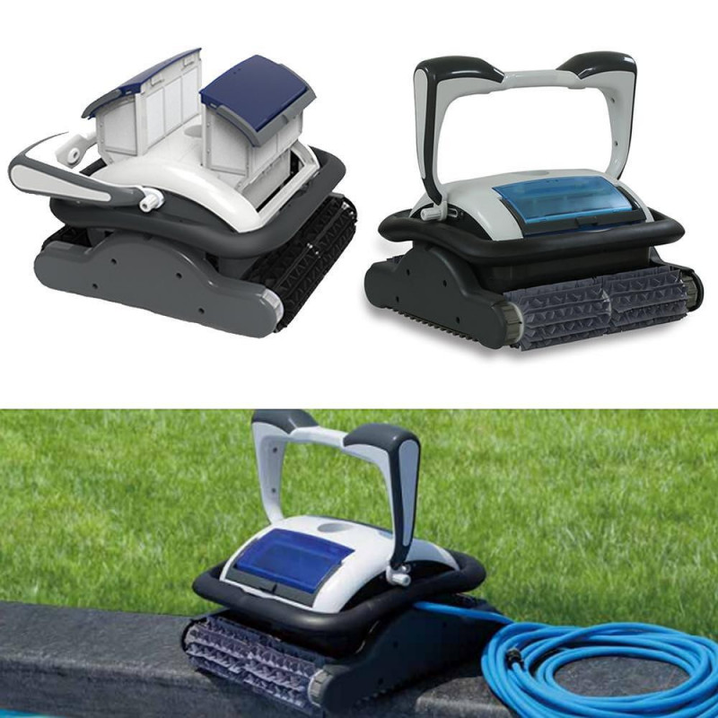 Robot de curatare piscine Wybot Raptor Pro, 150W, Pentru pana la 200 m2, 3 moduri de curatare, 3 moduri de miscare, Motor triplu, Negru