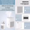 Purificator de aer si umidificator 2in1 Oberon 110 HYBRID, 21W, Pana la 15 m², 110 m³/h, Wi-Fi, 3 viteze, Filtru de carbon, Mod de noapte, Timer, Alb