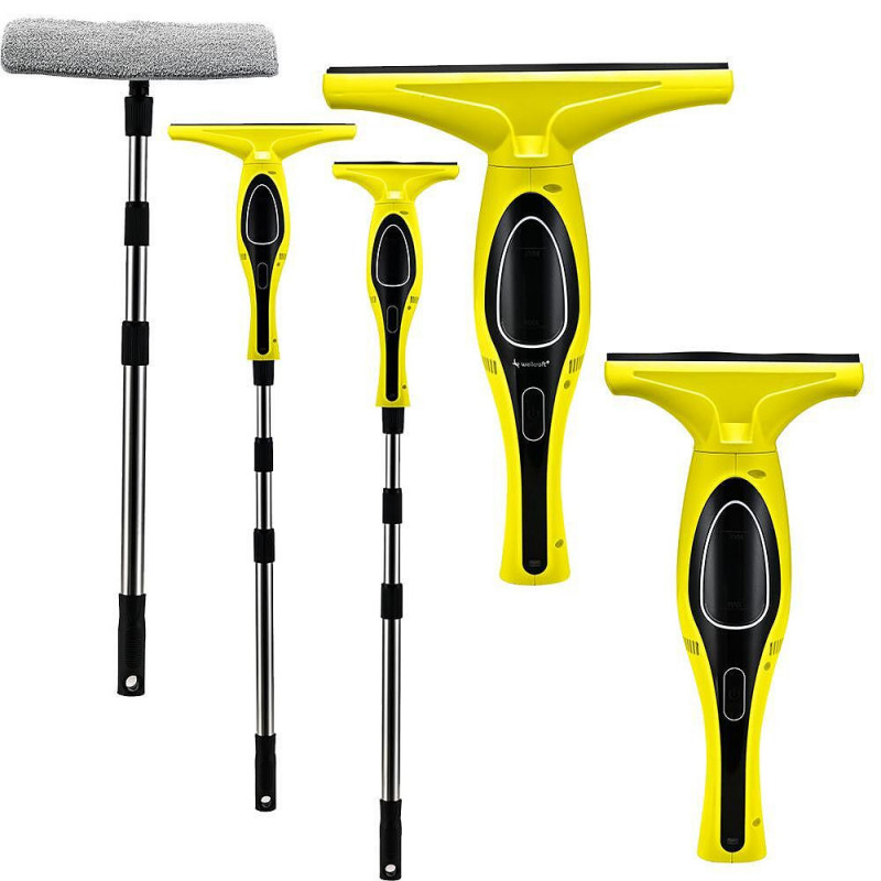 Aspirator de geamuri Attractive Luna 100 Pro, Baterie Li-ion 2AH, 50 ml, Autonomie pana la 30 min, Galben/Negru