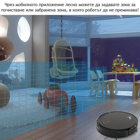 Aspirator robot MAGNUM X, 40 W, 3000 Pa, Curatare uscata si umeda, Filtrare în 3 etape, Wi-Fi, Functie de programare, Negru