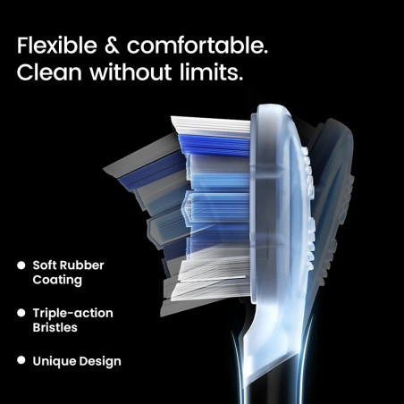 Periuta de dinti electrică Oclean X Pro 20, AI, Maglev 4.0, 84000 RPM, Wi-Fi, FlexFit, IPX7, Alarma inteligenta, Autonomie 40 zile, Negru