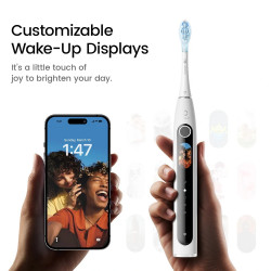 Periuta de dinti electrică Oclean X Pro 20, AI, Maglev 4.0, 84000 rpm, Wi-Fi, FlexFit, IPX7, Alarma inteligenta pentru zona ratata, Autonomie 40 zile, Alb