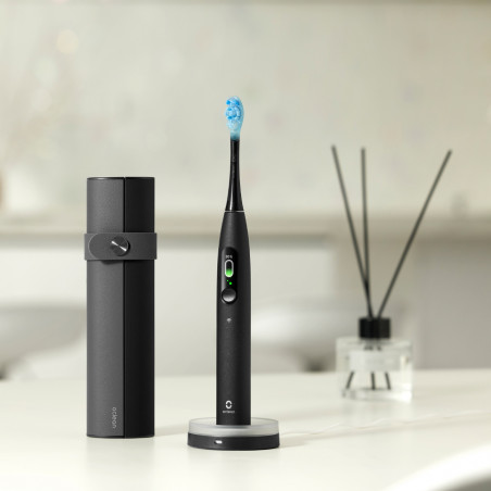 Periuta de dinti electrica Oclean X Ultra 20 S, 84000 rpm, AI, Senzori inteligenti, Bluetooth, Wi-Fi, Adaptare la tratamentul ortodontic, LED, 3 capete, Negru