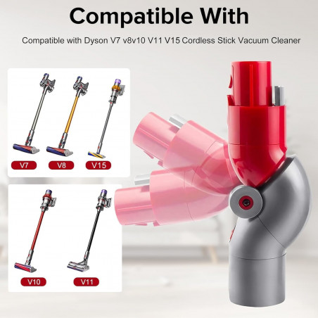 Set de curățare pentru păr și murdărie Dyson Animal 971533-01, 4 piese, tapițerie, covor, locuri înguste și greu accesibile, gri/roșu