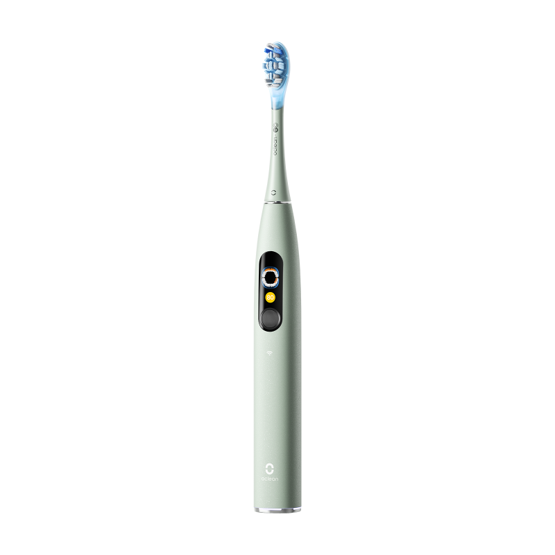Periuta de dinti electrica Oclean X Ultra 20 S, 84000 rpm, AI, Senzori inteligenti, Bluetooth, Wi-Fi, Adaptare la tratamentul ortodontic, LED, 3 capete, Verde