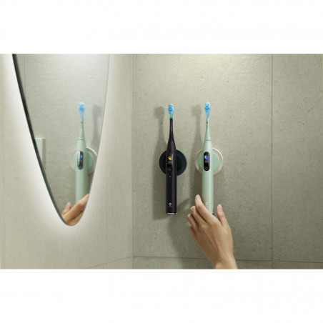Periuta de dinti electrica Oclean X Ultra 20 S, 84000 rpm, AI, Senzori inteligenti, Bluetooth, Wi-Fi, Adaptare la tratamentul ortodontic, LED, 3 capete, Verde
