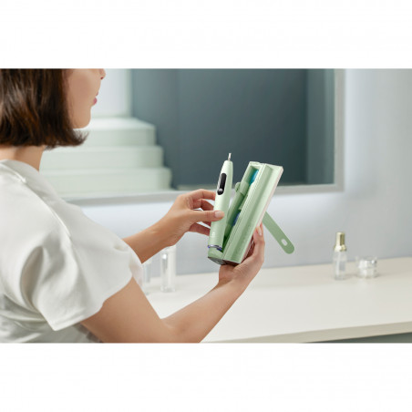 Periuta de dinti electrica Oclean X Ultra 20 S, 84000 rpm, AI, Senzori inteligenti, Bluetooth, Wi-Fi, Adaptare la tratamentul ortodontic, LED, 3 capete, Verde