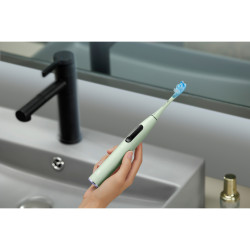 Periuta de dinti electrica Oclean X Ultra 20 S, 84000 rpm, AI, Senzori inteligenti, Bluetooth, Wi-Fi, Adaptare la tratamentul ortodontic, LED, 3 capete, Verde