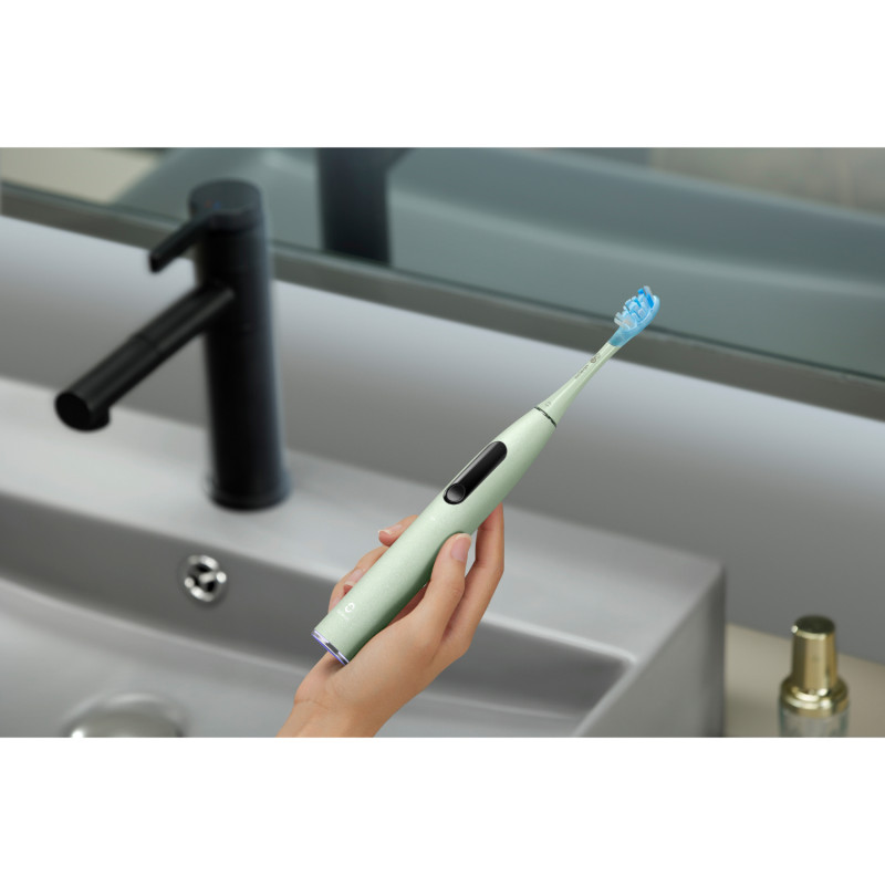 Periuta de dinti electrica Oclean X Ultra 20 S, 84000 rpm, AI, Senzori inteligenti, Bluetooth, Wi-Fi, Adaptare la tratamentul ortodontic, LED, 3 capete, Verde