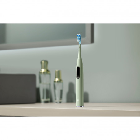 Periuta de dinti electrica Oclean X Ultra 20 S, 84000 rpm, AI, Senzori inteligenti, Bluetooth, Wi-Fi, Adaptare la tratamentul ortodontic, LED, 3 capete, Verde