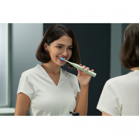 Periuta de dinti electrica Oclean X Ultra 20 S, 84000 rpm, AI, Senzori inteligenti, Bluetooth, Wi-Fi, Adaptare la tratamentul ortodontic, LED, 3 capete, Verde