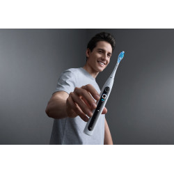 Periuță de dinți electrică Oclean X Pro 20 Set, AI, Maglev 4.0, 84000 RPM, Wi-Fi, FlexFit, IPX7, alertă de zonă ratată, autonomie 40 de zile, husă, alb