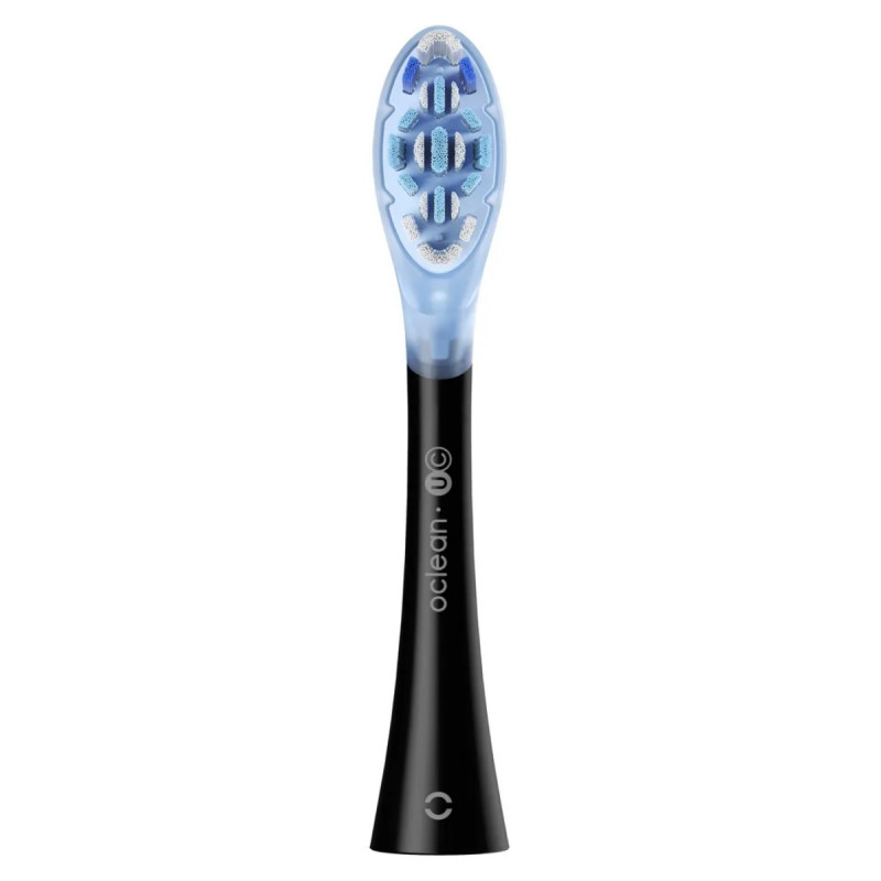 Set 2 capete de schimb pentru periutele de dinti Oclean Ultra Clean, Hard, Deep Cleaning, DuPont, FlexFit, Negru