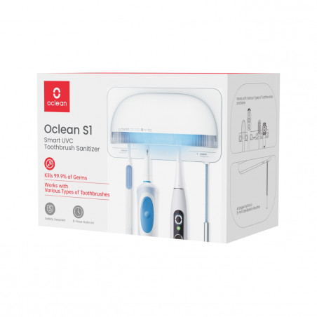 Sterilizator periute de dinti Oclean S1, 0.7W, Mod automat, 1000 mAh, 99.9% eficienta, Autonomie 20 zile, USB-C, Alb